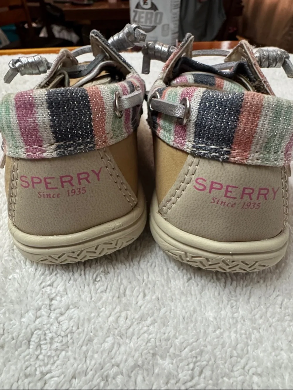 Sperry Shoresider Jr Kids Tan Moccasins Size 6M